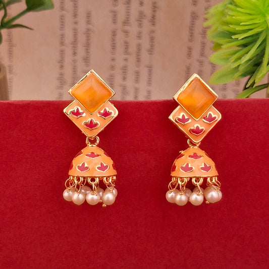 Sunset Bloom Jhumkas - Kaanke